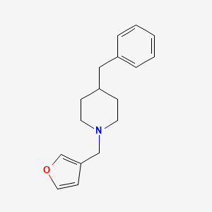 molecular formula C17H21NO B3834871 4-benzyl-1-(3-furylmethyl)piperidine 
