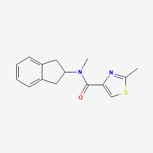 molecular formula C15H16N2OS B3834878 N-(2,3-dihydro-1H-inden-2-yl)-N,2-dimethyl-1,3-thiazole-4-carboxamide 