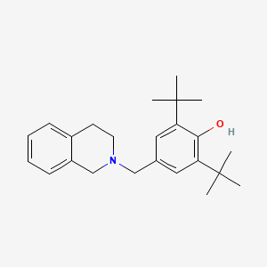 molecular formula C24H33NO B3834885 2,6-di-tert-butyl-4-(3,4-dihydro-2(1H)-isoquinolinylmethyl)phenol 