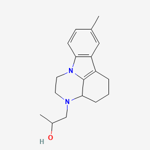 molecular formula C18H24N2O B3834892 1-(8-methyl-1,2,3a,4,5,6-hexahydro-3H-pyrazino[3,2,1-jk]carbazol-3-yl)-2-propanol 