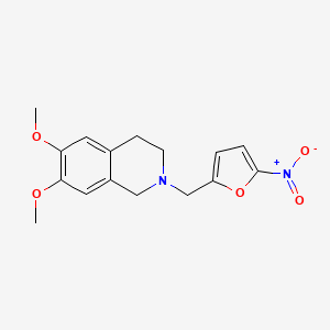 6,7-dimethoxy-2-[(5-nitro-2-furyl)methyl]-1,2,3,4-tetrahydroisoquinoline