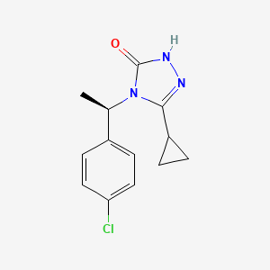 molecular formula C13H14ClN3O B3834925 4-[(1R)-1-(4-chlorophenyl)ethyl]-5-cyclopropyl-2,4-dihydro-3H-1,2,4-triazol-3-one 