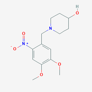 molecular formula C14H20N2O5 B3834964 1-(4,5-dimethoxy-2-nitrobenzyl)-4-piperidinol 