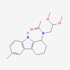 molecular formula C19H26N2O3 B3835000 N-(2,2-dimethoxyethyl)-N-(6-methyl-2,3,4,9-tetrahydro-1H-carbazol-1-yl)acetamide 