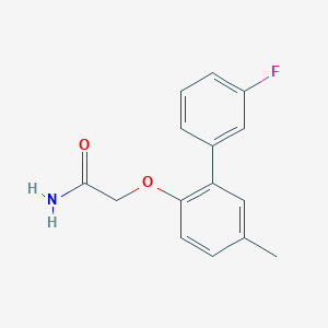 molecular formula C15H14FNO2 B3835010 2-[(3'-fluoro-5-methyl-2-biphenylyl)oxy]acetamide 