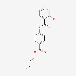 molecular formula C18H18FNO3 B3835012 butyl 4-[(2-fluorobenzoyl)amino]benzoate 