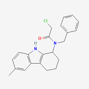 molecular formula C22H23ClN2O B3835018 N-benzyl-2-chloro-N-(6-methyl-2,3,4,9-tetrahydro-1H-carbazol-1-yl)acetamide 