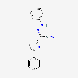 (phenylhydrazono)(4-phenyl-1,3-thiazol-2-yl)acetonitrile