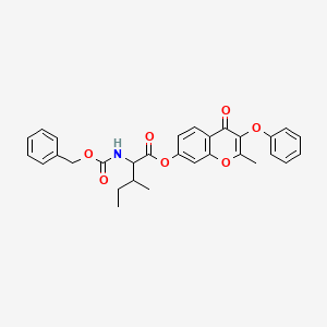 molecular formula C30H29NO7 B3835032 2-methyl-4-oxo-3-phenoxy-4H-chromen-7-yl N-[(benzyloxy)carbonyl]isoleucinate 