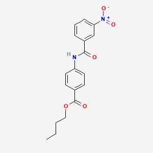 molecular formula C18H18N2O5 B3835040 butyl 4-[(3-nitrobenzoyl)amino]benzoate 