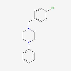 molecular formula C17H19ClN2 B3835041 1-(4-chlorobenzyl)-4-phenylpiperazine 