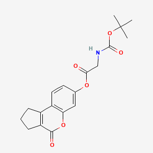 4-oxo-1,2,3,4-tetrahydrocyclopenta[c]chromen-7-yl N-(tert-butoxycarbonyl)glycinate