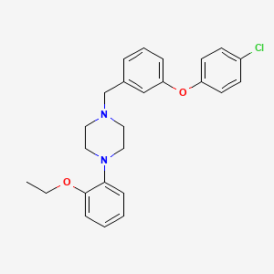 molecular formula C25H27ClN2O2 B3835062 1-[3-(4-chlorophenoxy)benzyl]-4-(2-ethoxyphenyl)piperazine 