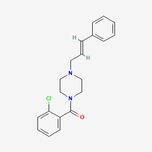 molecular formula C20H21ClN2O B3835077 1-(2-chlorobenzoyl)-4-(3-phenyl-2-propen-1-yl)piperazine 