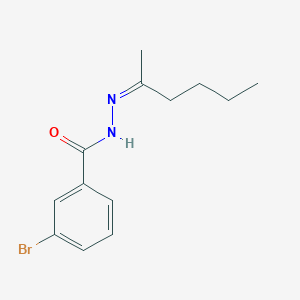 molecular formula C13H17BrN2O B3835087 3-bromo-N'-(1-methylpentylidene)benzohydrazide 