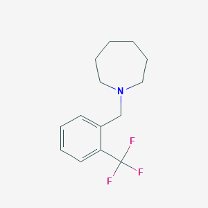 molecular formula C14H18F3N B3835103 1-[2-(trifluoromethyl)benzyl]azepane 