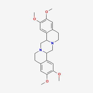 molecular formula C24H30N2O4 B3835110 2,3,10,11-tetramethoxy-5,6,8,8a,13,14,16,16a-octahydroisoquino[2',1':4,5]pyrazino[2,1-a]isoquinoline 