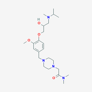 molecular formula C23H40N4O4 B3835130 2-[4-(4-{2-hydroxy-3-[isopropyl(methyl)amino]propoxy}-3-methoxybenzyl)-1-piperazinyl]-N,N-dimethylacetamide 