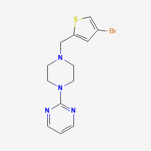 2-{4-[(4-bromo-2-thienyl)methyl]-1-piperazinyl}pyrimidine