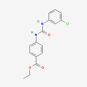 molecular formula C16H15ClN2O3 B3835151 ethyl 4-({[(3-chlorophenyl)amino]carbonyl}amino)benzoate 