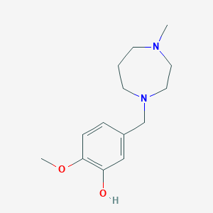 molecular formula C14H22N2O2 B3835181 2-methoxy-5-[(4-methyl-1,4-diazepan-1-yl)methyl]phenol 