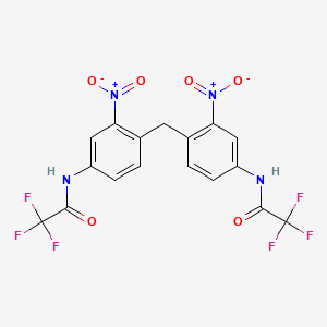 molecular formula C17H10F6N4O6 B3835197 N,N'-[methylenebis(3-nitro-4,1-phenylene)]bis(2,2,2-trifluoroacetamide) 