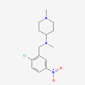 molecular formula C14H20ClN3O2 B3835201 N-(2-chloro-5-nitrobenzyl)-N,1-dimethyl-4-piperidinamine 