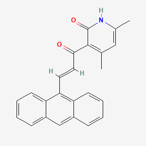 molecular formula C24H19NO2 B3835208 3-[3-(9-anthryl)acryloyl]-4,6-dimethyl-2(1H)-pyridinone 