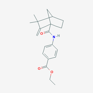 molecular formula C20H25NO3 B383521 Ethyl 4-{[(3,3-dimethyl-2-methylenebicyclo[2.2.1]hept-1-yl)carbonyl]amino}benzoate CAS No. 1212471-84-5