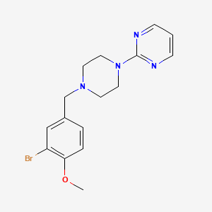 molecular formula C16H19BrN4O B3835215 2-[4-(3-bromo-4-methoxybenzyl)-1-piperazinyl]pyrimidine 