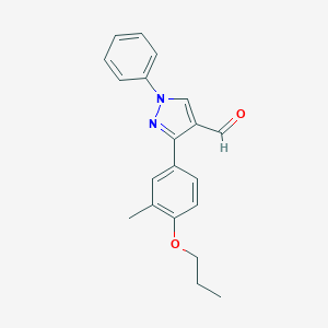 molecular formula C20H20N2O2 B383522 3-(3-methyl-4-propoxyphenyl)-1-phenyl-1H-pyrazole-4-carbaldehyde CAS No. 484049-29-8
