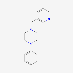 molecular formula C16H19N3 B3835233 1-phenyl-4-(3-pyridinylmethyl)piperazine 