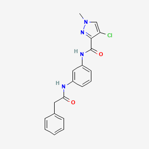 molecular formula C19H17ClN4O2 B3835234 4-chloro-1-methyl-N-{3-[(phenylacetyl)amino]phenyl}-1H-pyrazole-3-carboxamide 