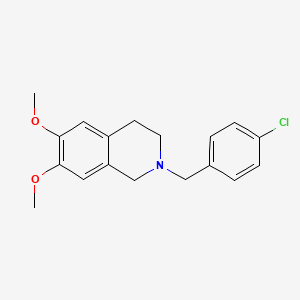 molecular formula C18H20ClNO2 B3835242 2-(4-chlorobenzyl)-6,7-dimethoxy-1,2,3,4-tetrahydroisoquinoline 