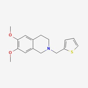 molecular formula C16H19NO2S B3835256 6,7-dimethoxy-2-(2-thienylmethyl)-1,2,3,4-tetrahydroisoquinoline 