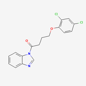 molecular formula C17H14Cl2N2O2 B3835265 1-[4-(2,4-dichlorophenoxy)butanoyl]-1H-benzimidazole 