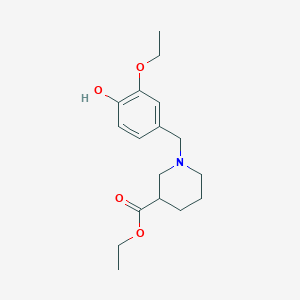 molecular formula C17H25NO4 B3835283 ethyl 1-(3-ethoxy-4-hydroxybenzyl)-3-piperidinecarboxylate 