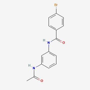 molecular formula C15H13BrN2O2 B3835291 N-[3-(acetylamino)phenyl]-4-bromobenzamide 