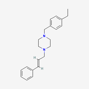 molecular formula C22H28N2 B3835307 1-(4-ethylbenzyl)-4-(3-phenyl-2-propen-1-yl)piperazine 