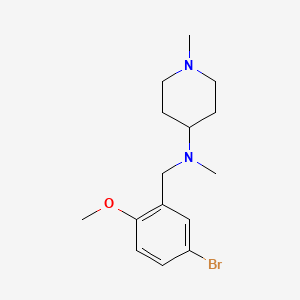 molecular formula C15H23BrN2O B3835309 N-(5-bromo-2-methoxybenzyl)-N,1-dimethyl-4-piperidinamine 