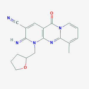 2-imino-10-methyl-5-oxo-1-(tetrahydrofuran-2-ylmethyl)-1,5-dihydro-2H-dipyrido[1,2-a:2,3-d]pyrimidine-3-carbonitrile