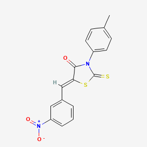 molecular formula C17H12N2O3S2 B3835327 3-(4-methylphenyl)-5-(3-nitrobenzylidene)-2-thioxo-1,3-thiazolidin-4-one 