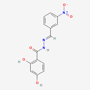 molecular formula C14H11N3O5 B3835335 2,4-dihydroxy-N'-(3-nitrobenzylidene)benzohydrazide CAS No. 304481-71-8