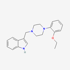 molecular formula C21H25N3O B3835350 3-{[4-(2-ethoxyphenyl)-1-piperazinyl]methyl}-1H-indole 