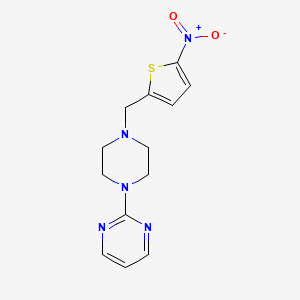 molecular formula C13H15N5O2S B3835354 2-{4-[(5-nitro-2-thienyl)methyl]-1-piperazinyl}pyrimidine 
