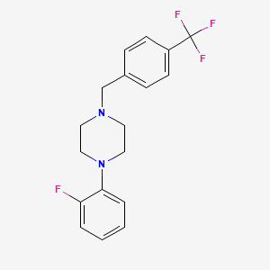 molecular formula C18H18F4N2 B3835366 1-(2-fluorophenyl)-4-[4-(trifluoromethyl)benzyl]piperazine 