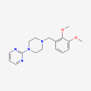 molecular formula C17H22N4O2 B3835383 2-[4-(2,3-dimethoxybenzyl)-1-piperazinyl]pyrimidine 