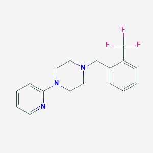molecular formula C17H18F3N3 B3835397 1-(2-pyridinyl)-4-[2-(trifluoromethyl)benzyl]piperazine 