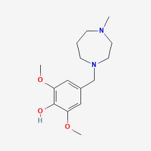 molecular formula C15H24N2O3 B3835410 2,6-dimethoxy-4-[(4-methyl-1,4-diazepan-1-yl)methyl]phenol 