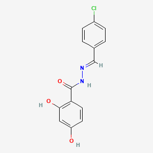 molecular formula C14H11ClN2O3 B3835413 N'-(4-chlorobenzylidene)-2,4-dihydroxybenzohydrazide CAS No. 304481-26-3